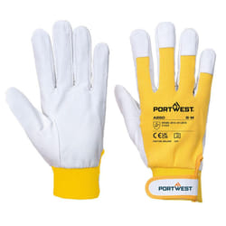 Portwest A250 - Tergsus Goat Leather Gloves - L, Yellow
