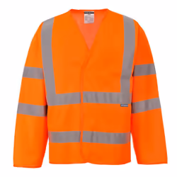 Portwest Mens Band and Brace Hi-Vis Long-Sleeved Safety Jacket - XXL-3XL, Orange