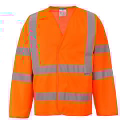 Portwest Mens Band and Brace Hi-Vis Long-Sleeved Safety Jacket - XXL-3XL, Orange
