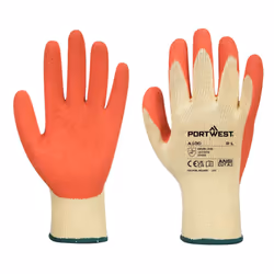 Portwest A100 Latex Grip Gloves - 2XL, Orange