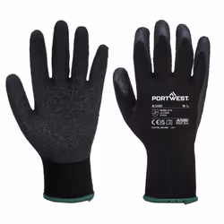 Portwest A100 Latex Grip Gloves - M, Black