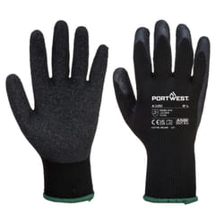 Portwest A100 Latex Grip Gloves - M, Black