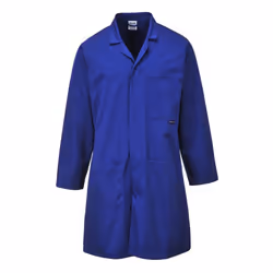Portwest Mens Lab Coat - L, Royal Blue