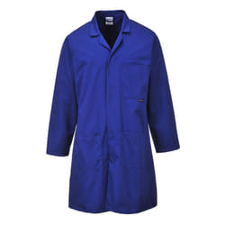 Portwest Mens Lab Coat - L, Royal Blue