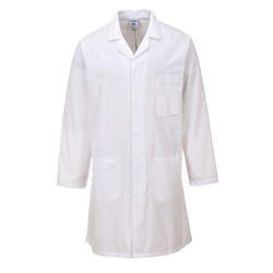 Portwest Mens Lab Coat - XL, White