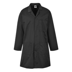 Portwest Mens Lab Coat - XS, Black