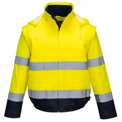Portwest Mens Essential 2 in 1 Lite Hi-Vis Bomber Jacket - 3XL, Yellow/Navy