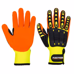 Portwest Unisex Adult A721 Impact Resistant Grip Glove - S, Yellow/Orange