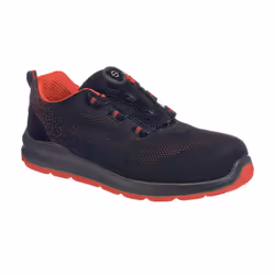 Portwest Mens Knitted Wire Lace Safety Trainers - 6.5 UK, Black/Red