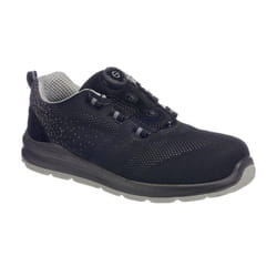 Portwest Mens Knitted Wire Lace Safety Trainers - 10 UK, Black/Grey