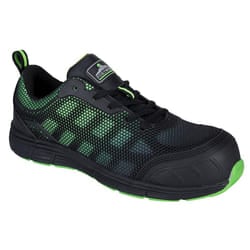 Portwest Mens Ogwen Low Cut Safety Trainers - 12 UK, Black/Green