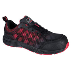 Portwest Mens Ogwen Low Cut Safety Trainers - 10 UK, Black/Red