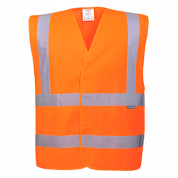 Portwest Mens Band & Brace Safety Hi-Vis Vest - S-M, Orange