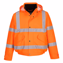 Portwest Mens Hi-Vis Winter Bomber Jacket - 3XL, Orange