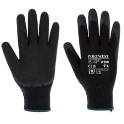 Portwest Unisex Adult A150 Classic Grip Gloves - M, Black