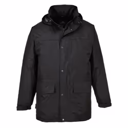 Portwest Mens Oban Fleece Lined Jacket - 3XL, Black