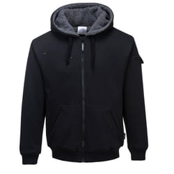 Portwest Mens Pewter Full Zip Hoodie - XXL, Black