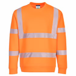 Portwest Mens Eco Friendly Hi-Vis Safety Sweatshirt - 4XL, Orange