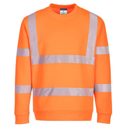 Portwest Mens Eco Friendly Hi-Vis Safety Sweatshirt - 3XL, Orange