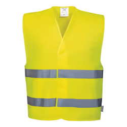 Portwest Mens Band & Brace Hi-Vis Vest - S-M, Yellow