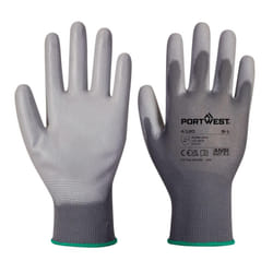 Portwest A120 PU Palm Grip Gloves - XS, Grey