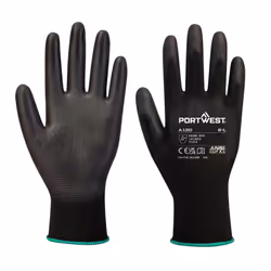 Portwest A120 PU Palm Grip Gloves - XS, Black