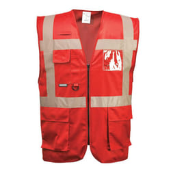 Portwest Unisex Adult Iona Executive Hi-Vis Vest - 2XL, Red