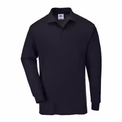 Portwest Mens Genoa Long-Sleeved Polo Shirt - XXL, Black