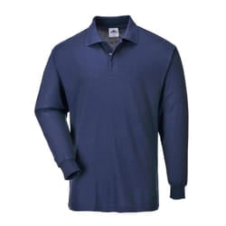 Portwest Mens Genoa Long-Sleeved Polo Shirt - 3XL, Navy