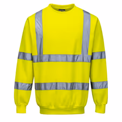 Portwest Mens Hi-Vis Sweatshirt - XS, Yellow