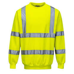 Portwest Mens Hi-Vis Sweatshirt - XS, Yellow