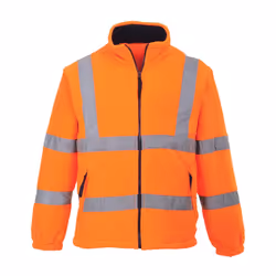 Portwest Mens Fleece Hi-Vis Safety Coat - XL, Orange