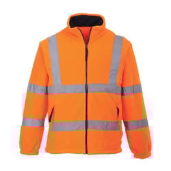 Portwest Mens Fleece Hi-Vis Safety Coat - XL, Orange
