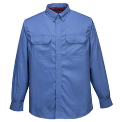 Portwest Mens Bizflame Plus Shirt - L, Blue