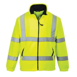 Portwest Mens Fleece Hi-Vis Coat - S, Yellow