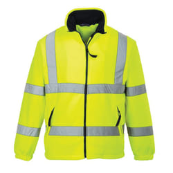 Portwest Mens Fleece Hi-Vis Coat - XXL, Yellow