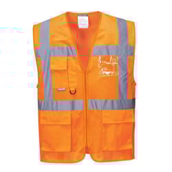 Portwest Mens Athens Safety Hi-Vis Vest - S, Orange