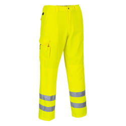 Portwest Mens Hi-Vis Work Trousers - L R, Yellow