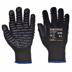 Portwest Unisex Adult A790 Anti-Vibration Gloves - M, Black