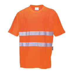 Portwest Mens Hi-Vis Comfort Safety T-Shirt - XS, Orange