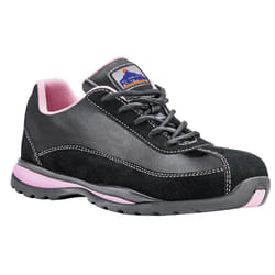 Portwest Womens/Ladies Steelite Leather Safety Trainers - 9 UK, Black/Pink