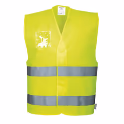 Portwest Mens Band & Brace Hi-Vis Vest - S-M, Yellow