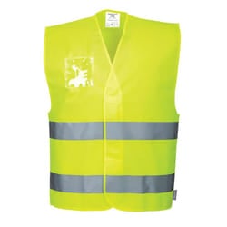 Portwest Mens Band & Brace Hi-Vis Vest - S-M, Yellow
