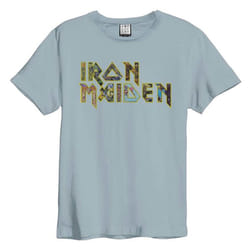 Amplified Unisex Adult Eddies Logo Iron Maiden T-Shirt - XXL, Strange Blue