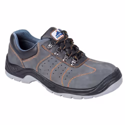 Portwest Mens Steelite Perforated Suede Safety Trainers - 6.5 UK, Grey