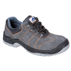 Portwest Mens Steelite Perforated Suede Safety Trainers - 6.5 UK, Grey