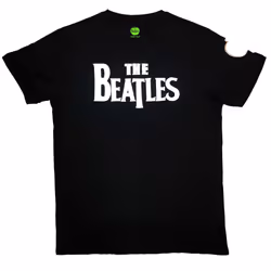 The Beatles Unisex Adult Drop T Logo T-Shirt - S, Black