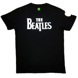 The Beatles Unisex Adult Drop T Logo T-Shirt - S, Black