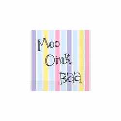 Unique Party Cute Farm Animal Paper Napkins (Pack of 16)