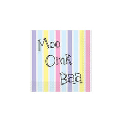 Unique Party Cute Farm Animal Paper Napkins (Pack of 16)